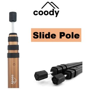 Coody Slide Pole เสาฟลายชีท เสาทาร์ปตรงรุ่น