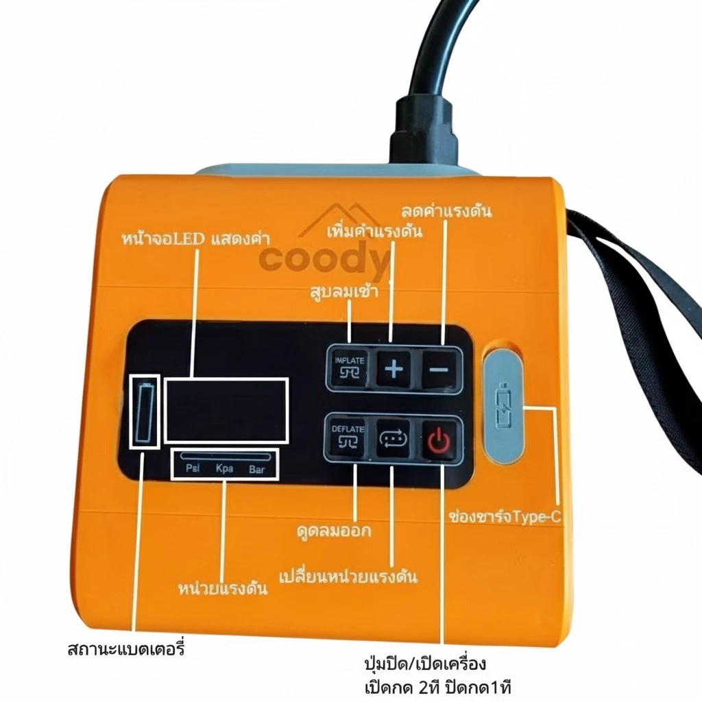 Coody ปั้มลมไฟฟ้า รุ่น GR-133P - Image 2